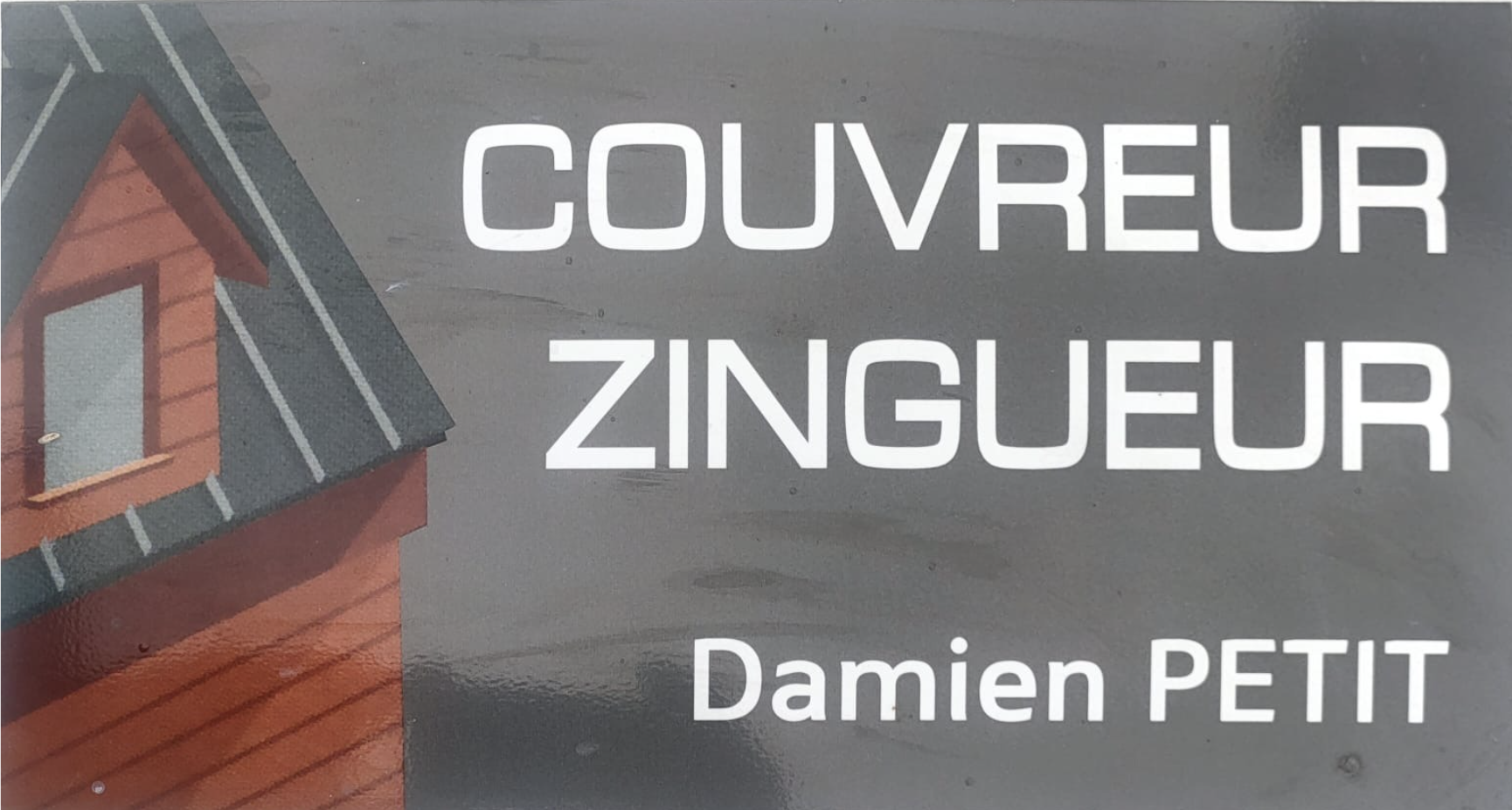 Logo de Damien Petit, artisan couvreur zingueur basé à Bellegarde-sur-Valserine, sponsor du club de badminton de Valserhône