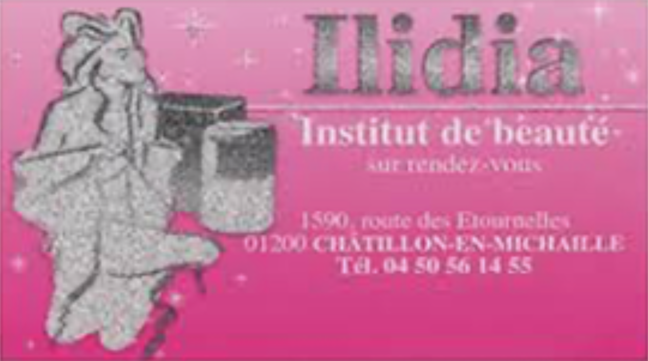 Logo d’Ilidia, institut de beauté situé à Châtillon-en-Michaille et partenaire du club de badminton de Valserhône