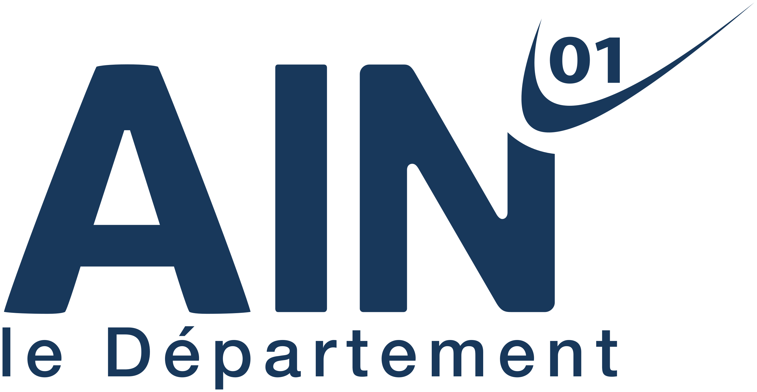 Logo du Département de l’Ain, soutien institutionnel du club de badminton de Valserhône dans le cadre du sport local et associatif.