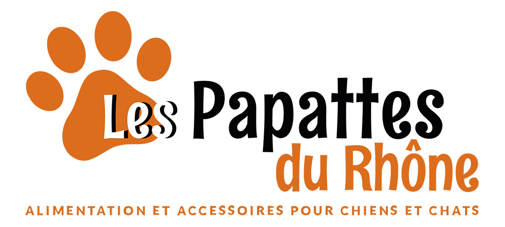 Logo des Papattes du Rhône, sponsor du club de badminton de Valserhône, spécialisé dans les services et produits pour animaux à Bellegarde-sur-Valserine.